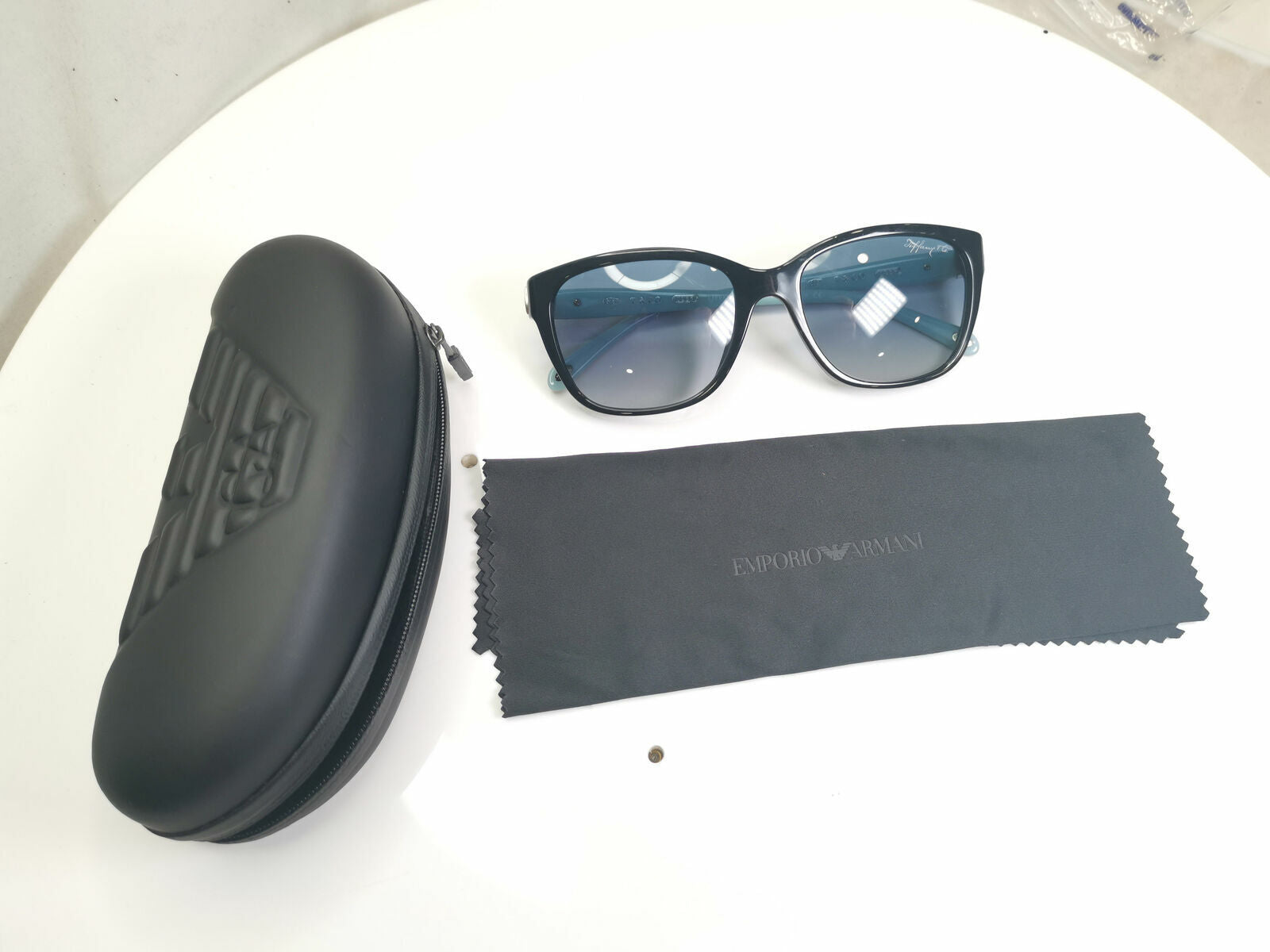 Tiffany & Co Black Sunglasses Blue Gradient Womens Square TF 4083 8001/4L 30643