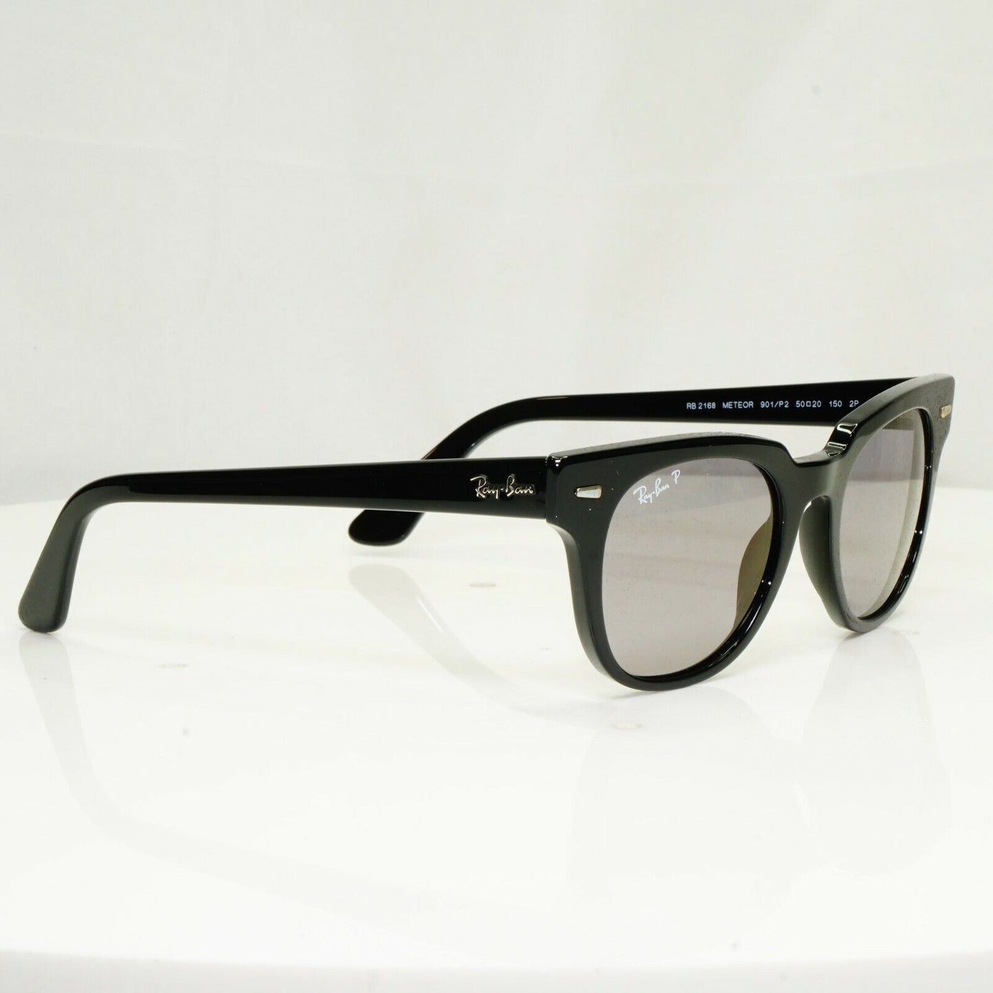 Ray-Ban Polarised Meteor Sunglasses Black Grey Mens Womens Mirror RB 2168 901/P2