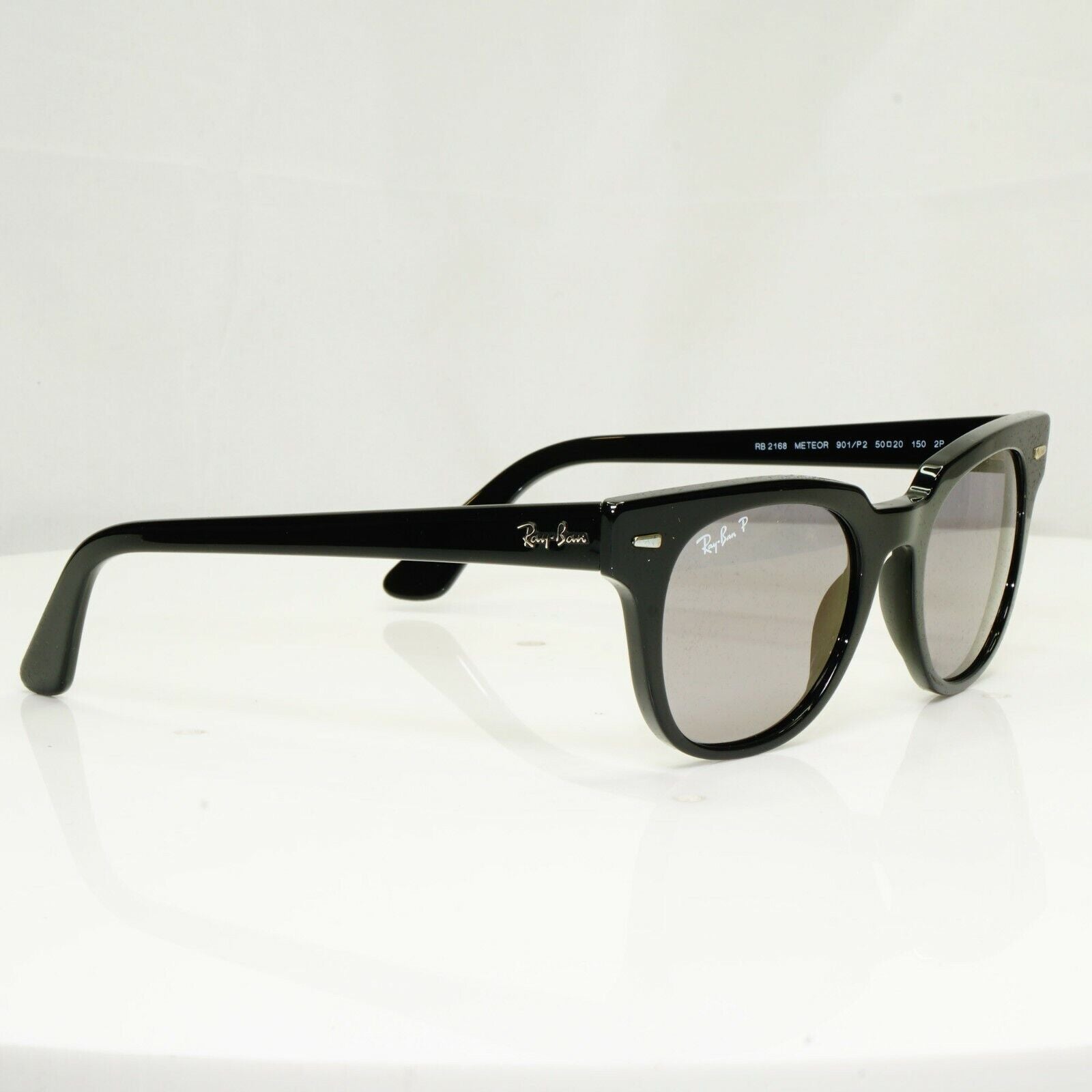 Ray-Ban Polarised Meteor Sunglasses Black Grey Mens Womens Mirror RB 2168 901/P2