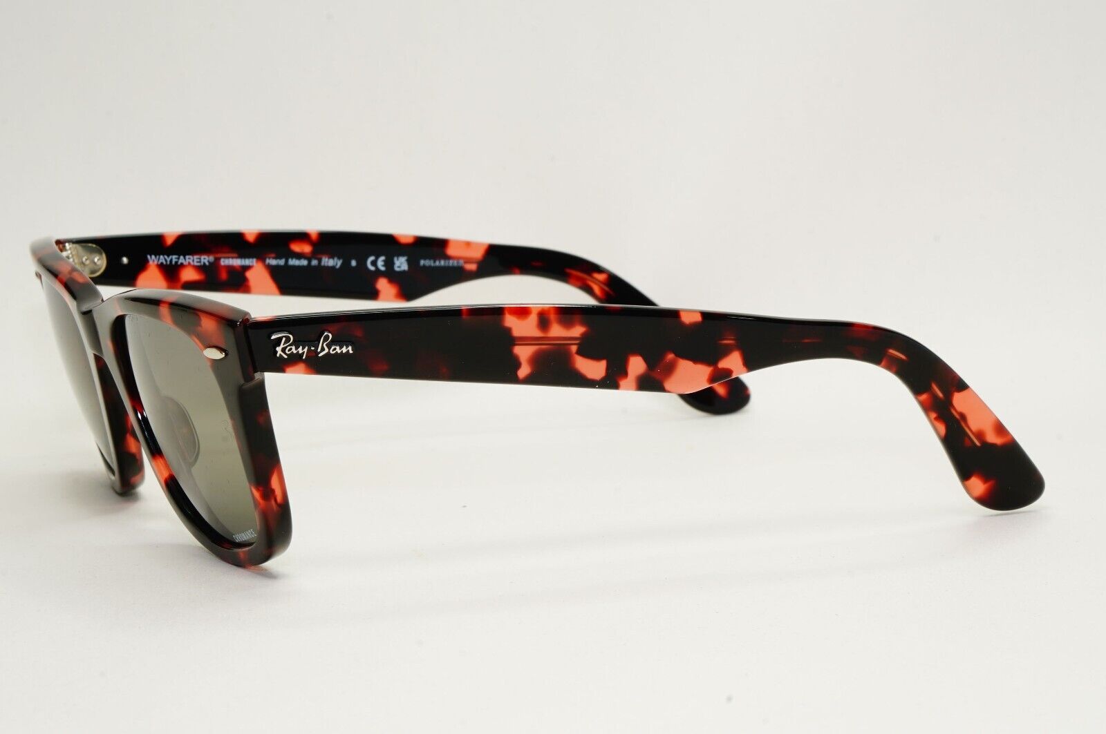 Ray-Ban Sunglasses Wayfarer Polarised Chromance Brown Havana RB 2140 1334/G3