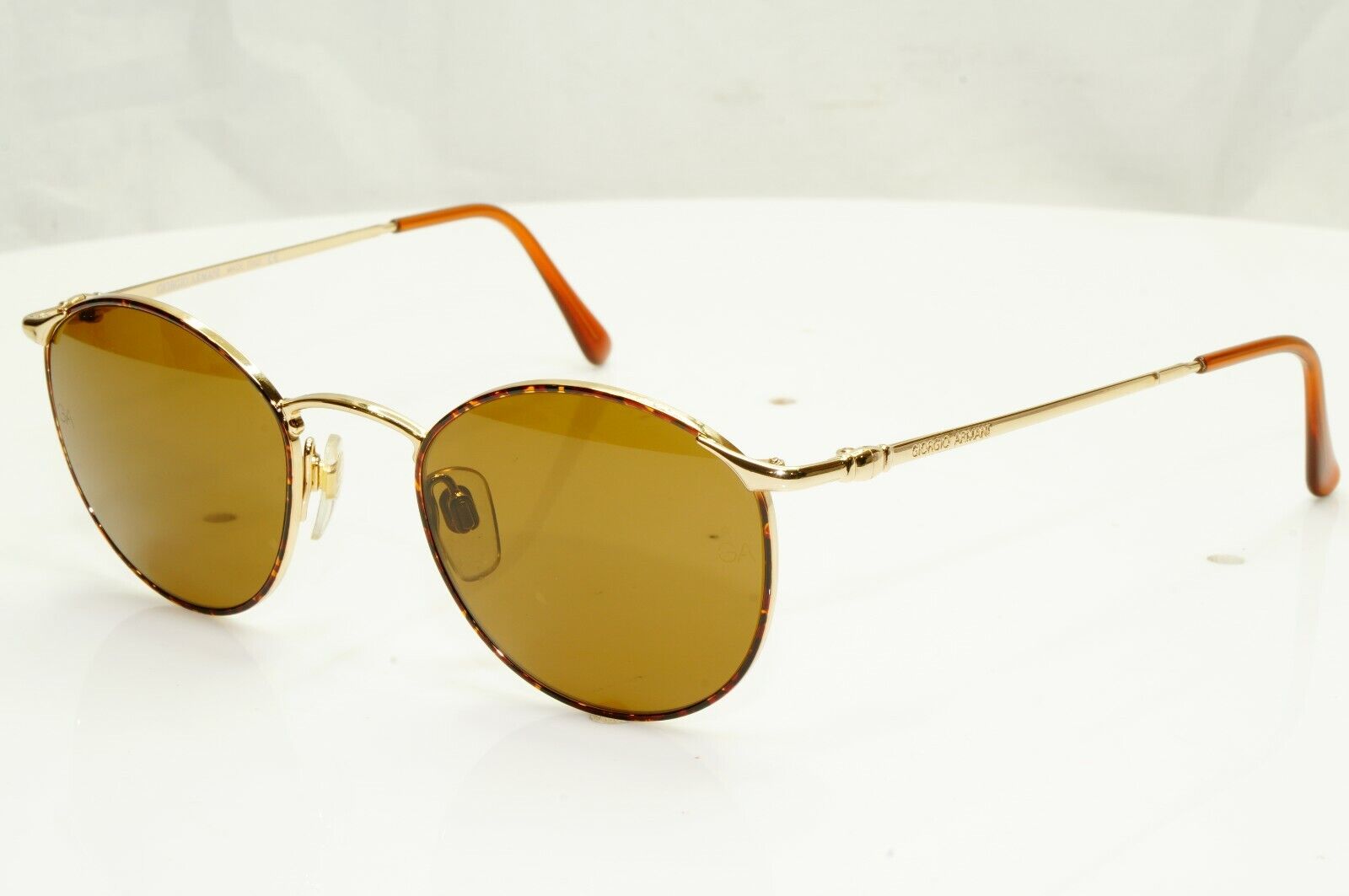 Authentic Giorgio Armani 1997 Vintage Sunglasses Gold Brown Mens Womens 132 759
