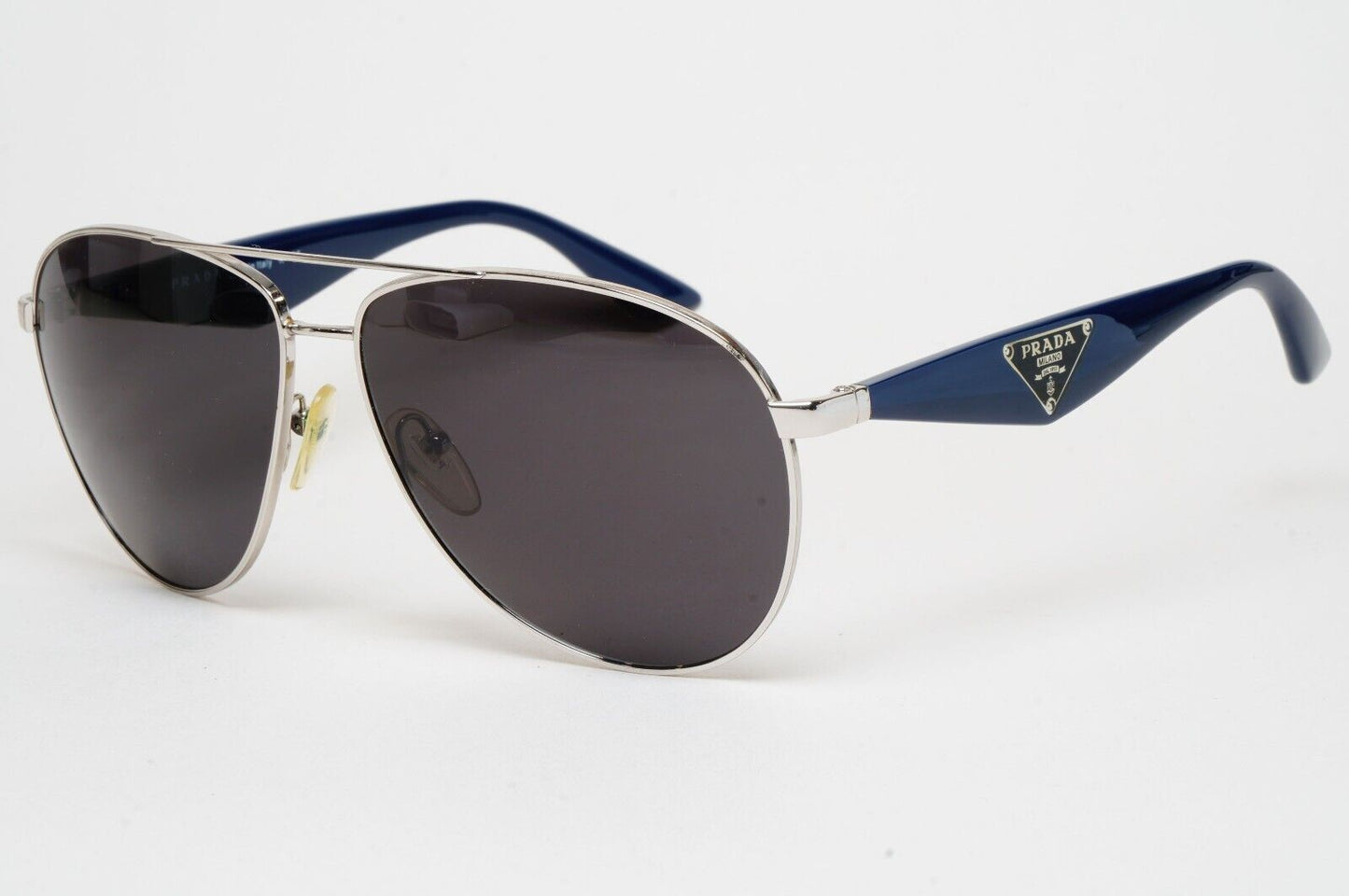 Prada Sunglasses Triangle Logo Black Blue Pilot PR53QS SPR 53Q 1BC-2H2 290125