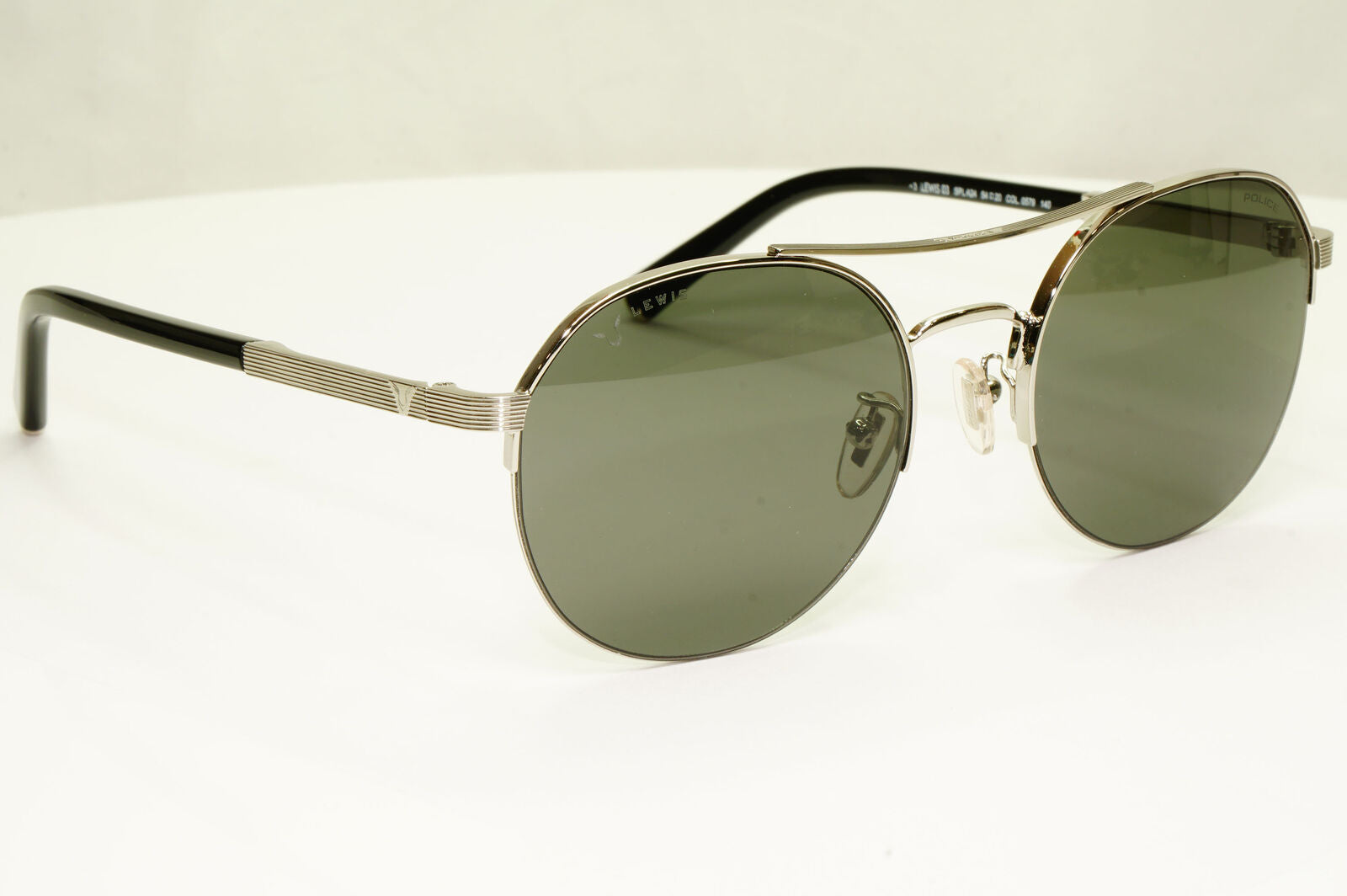 Police Lewis Hamilton F1 Sunglasses Silver Black Green Round 03 SPL A24 COL 0579