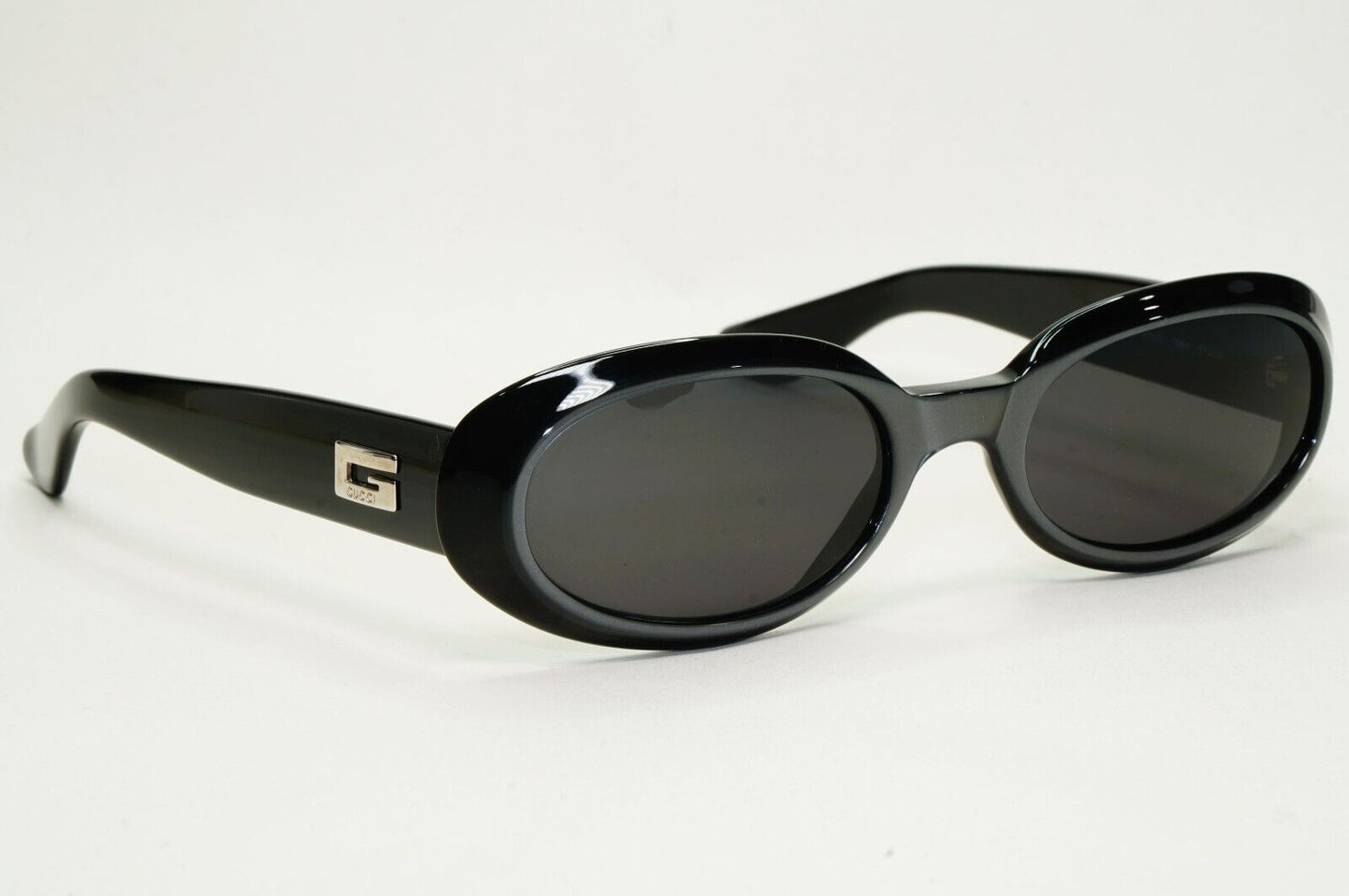 Gucci Sunglasses 1997 Vintage Oval Black Grey GG 2419/N/S 9HH 51mm 120824