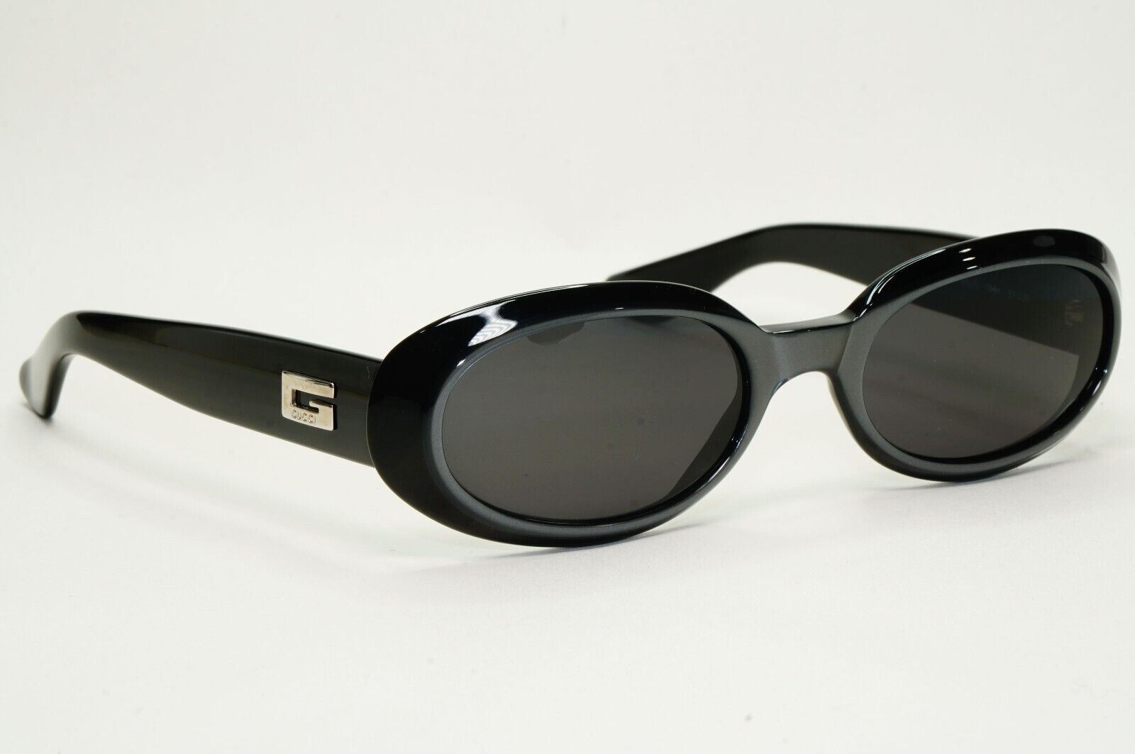 Gucci Sunglasses 1997 Vintage Oval Black Grey GG 2419/N/S 9HH 51mm 120824