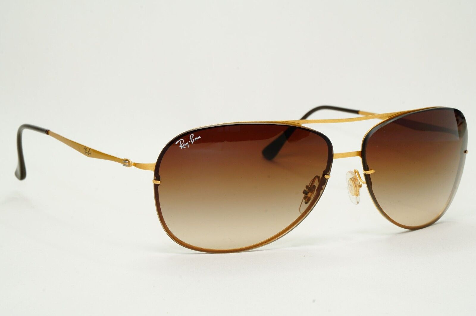 Ray-Ban Sunglasses Titan Ultra Lighweight Rimless Gold Brown RB 8052 157/13 61mm