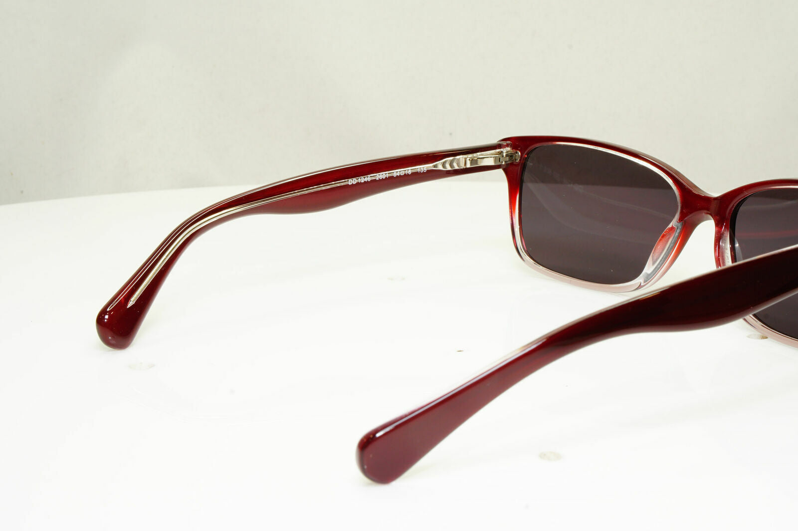 Dolce & Gabbana Burgundy Sunglasses Black Rectangle Bordo D&G DD 1246 2001 30171