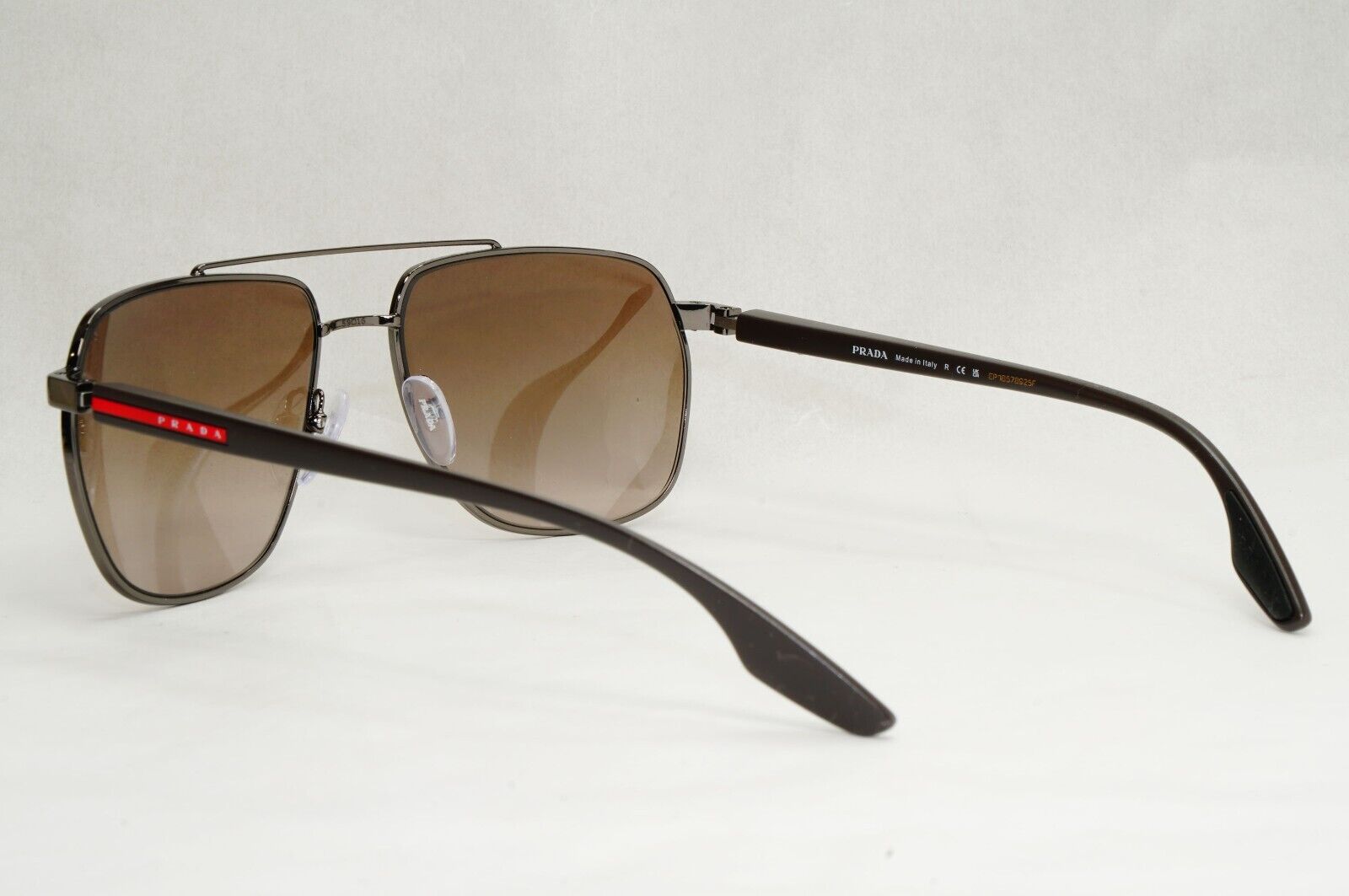 Prada Sunglasses Brown Gradient Pilot Gunmetal PS55VS SPS 55V 5AV-1X1 59mm