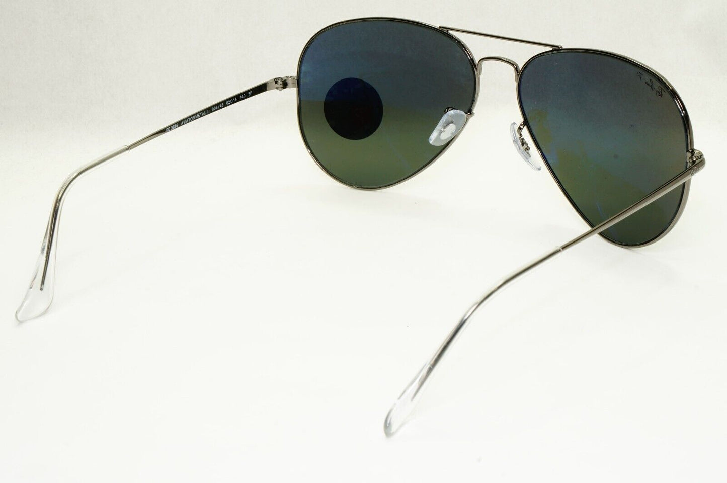 Ray-Ban Sunglasses Aviator II Polarised Gunmetal Black RB 3689 Metal 004/48 62mm