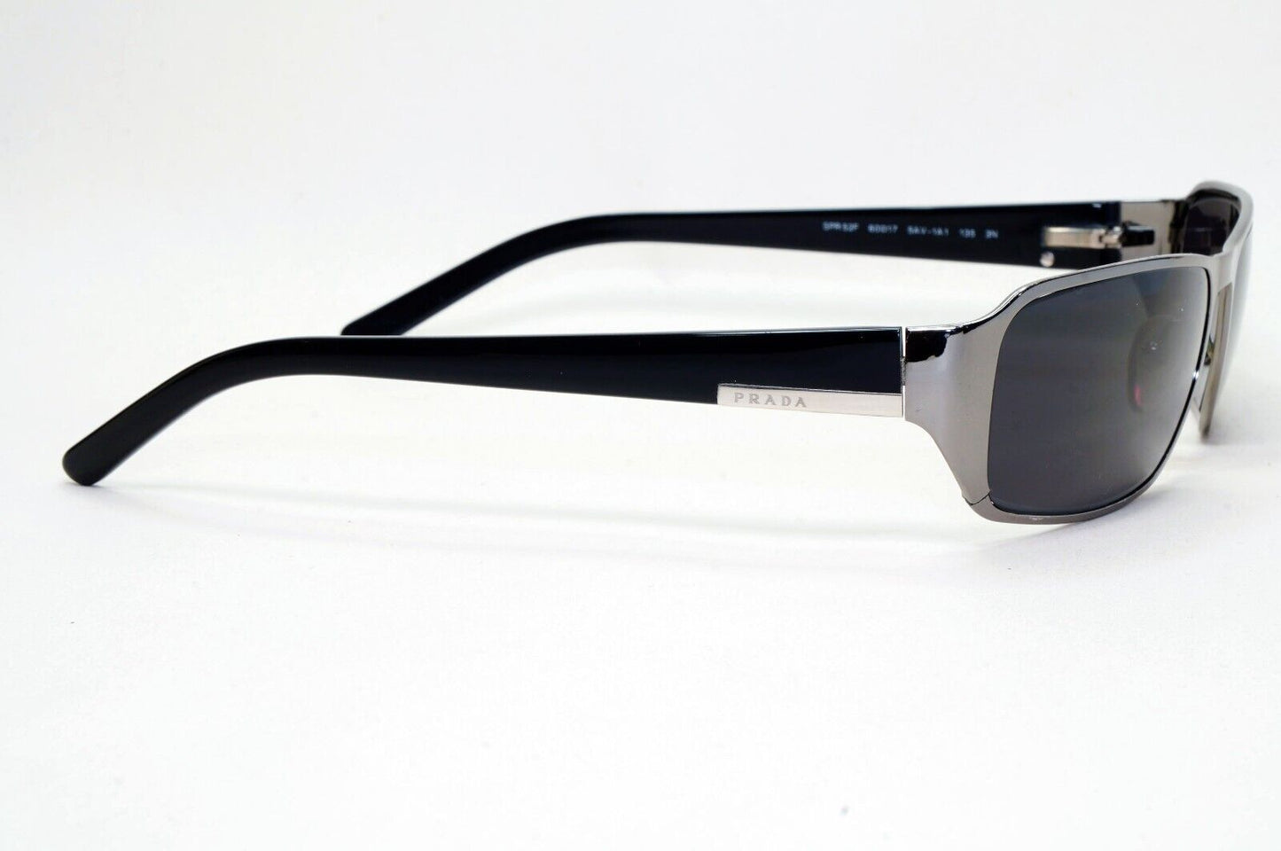 Prada Sunglasses 2006 Gunmetal Black Rectangle PR52FS SPR 52F 5AV-1A1 081024
