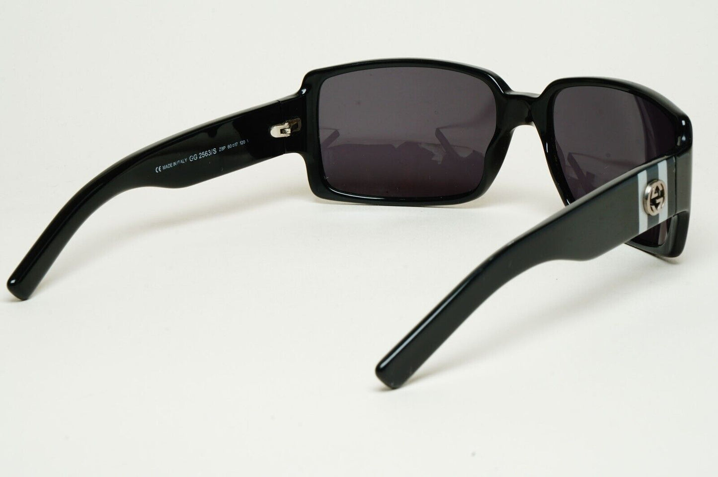 Gucci Sunglasses 2004 Vintage Black Wrap Square Retro GG 2563/S Z8P 60mm 180125