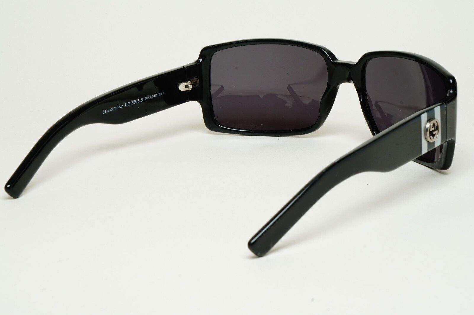 Gucci Sunglasses 2004 Vintage Black Wrap Square Retro GG 2563/S Z8P 60mm 180125