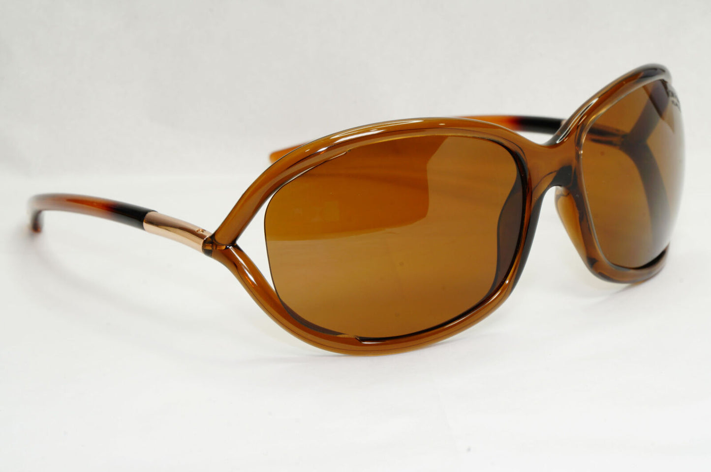Tom Ford Sunglasses Jennifer Polarized Brown Gold Wrap FT0008 TF 8 48H [Z]