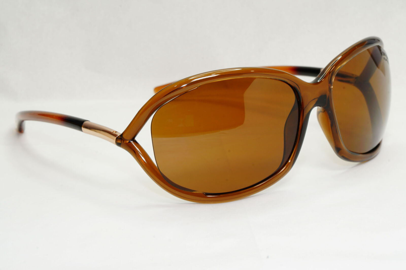 Tom Ford Sunglasses Jennifer Polarized Brown Gold Wrap FT0008 TF 8 48H [Z]