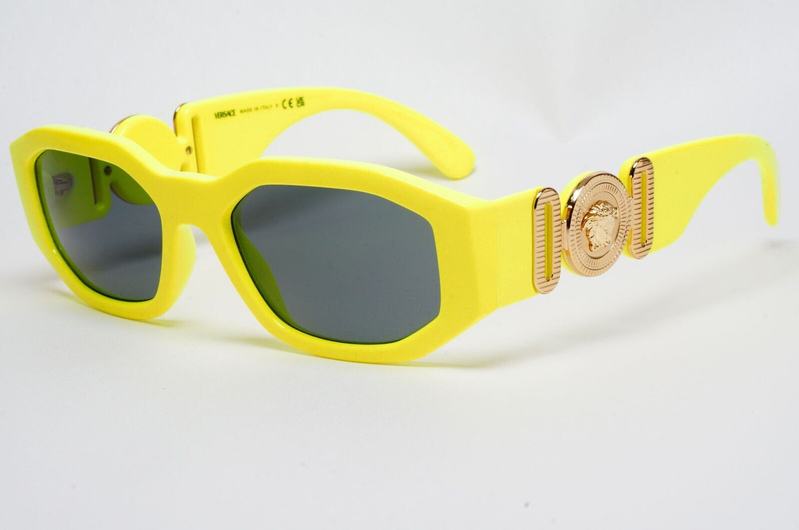 Versace Sunglasses Biggie Yellow Fluorescent Grey Gold Medusa VE 4361 5321/87