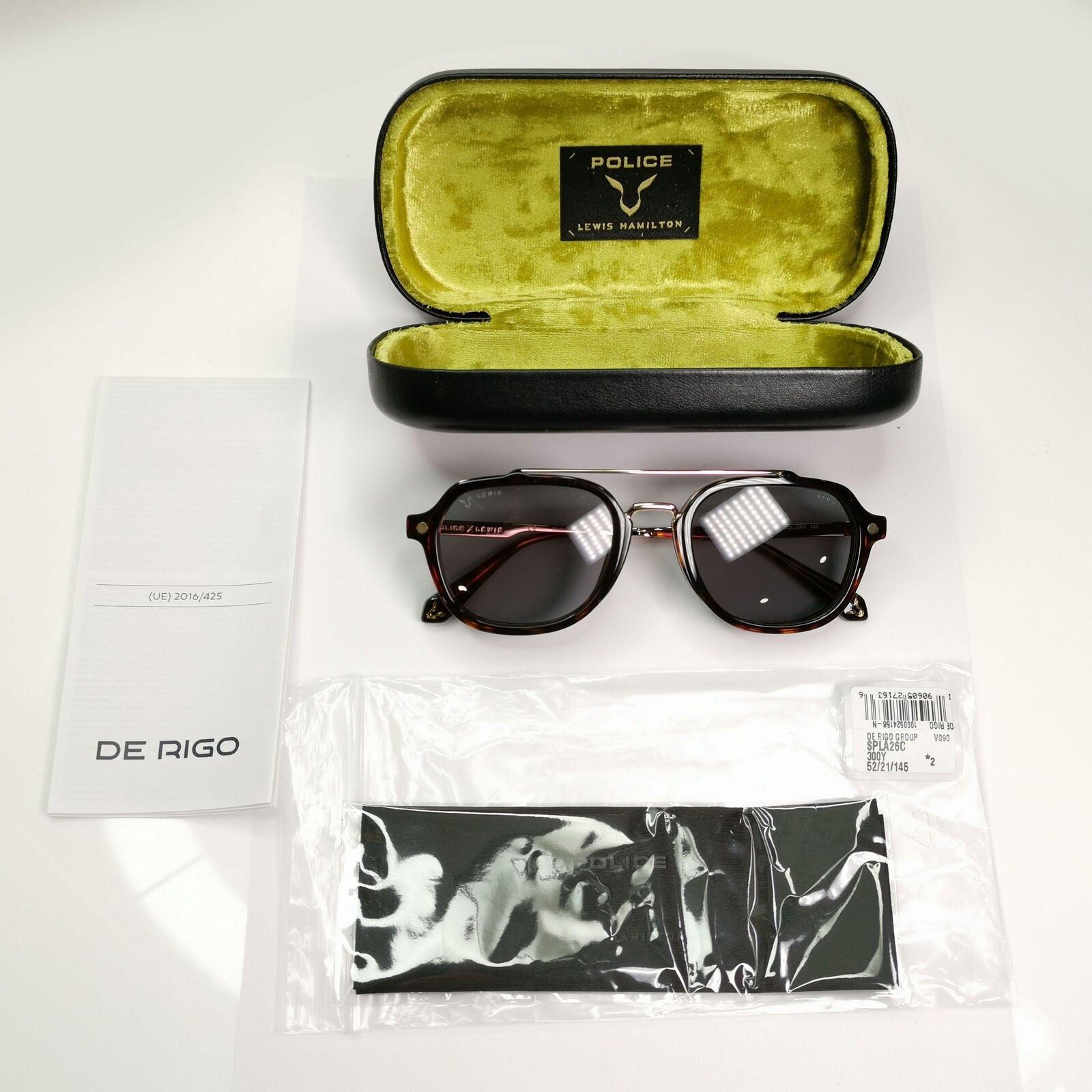 Police Lewis Hamilton F1 Sunglasses Brown Green Tortoise 05 SPL A26N COL 300Y