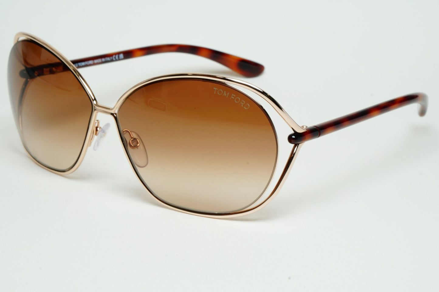 Tom Ford Sunglasses Carla Gold Tortoise Brown Gradient FT0157 TF 157 28F