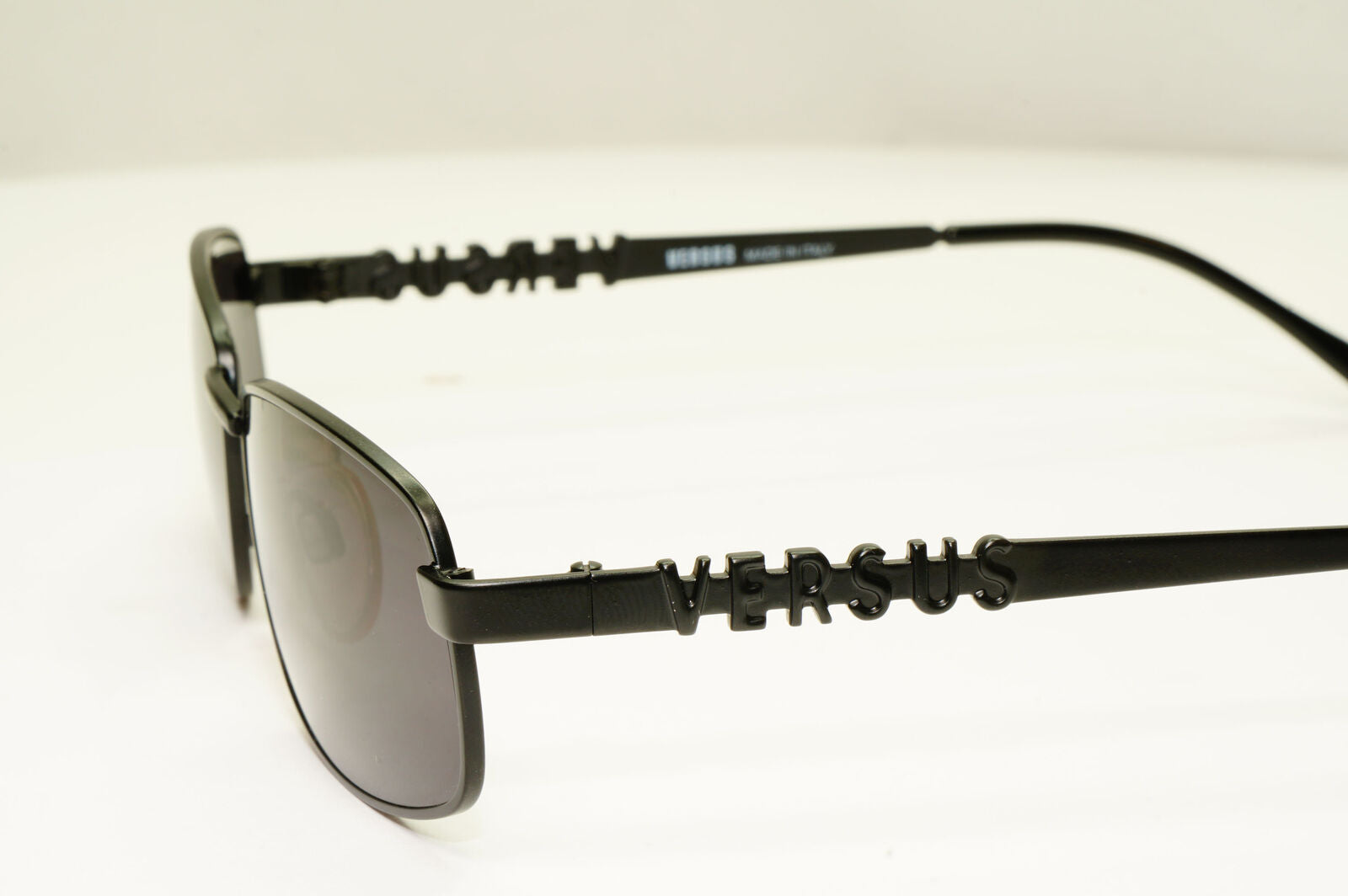 Versus 1995 Vintage Black Metal Sunglasses Gianni Versace MOD R27 COL 028