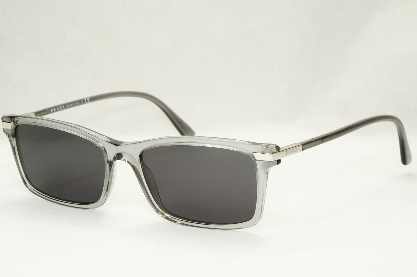 Prada Sunglasses Transparent Grey Crystal Black PR03YV VPR 03Y 08U-1O1 54mm