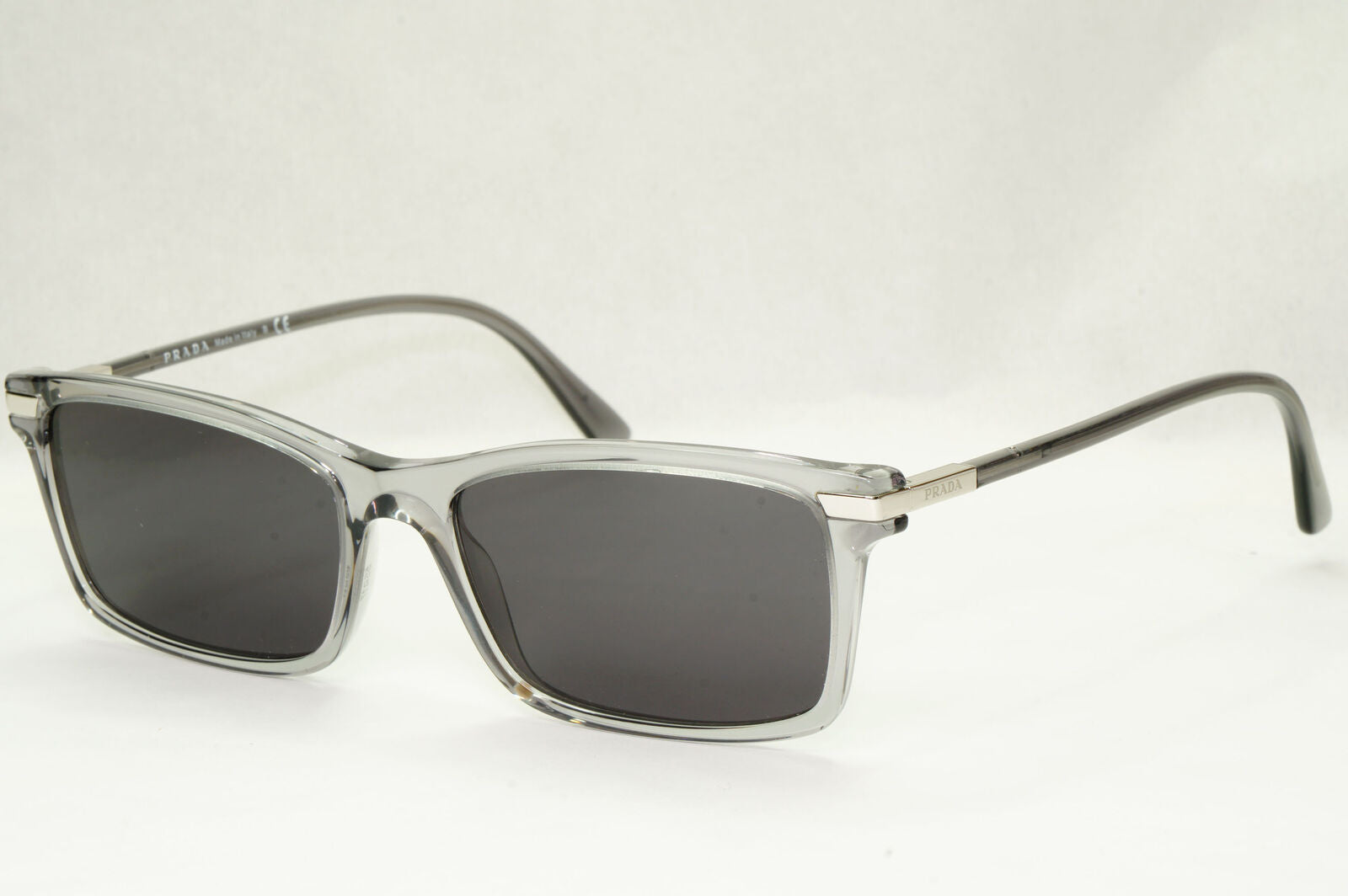 Prada Sunglasses Transparent Grey Crystal Black PR03YV VPR 03Y 08U-1O1 54mm