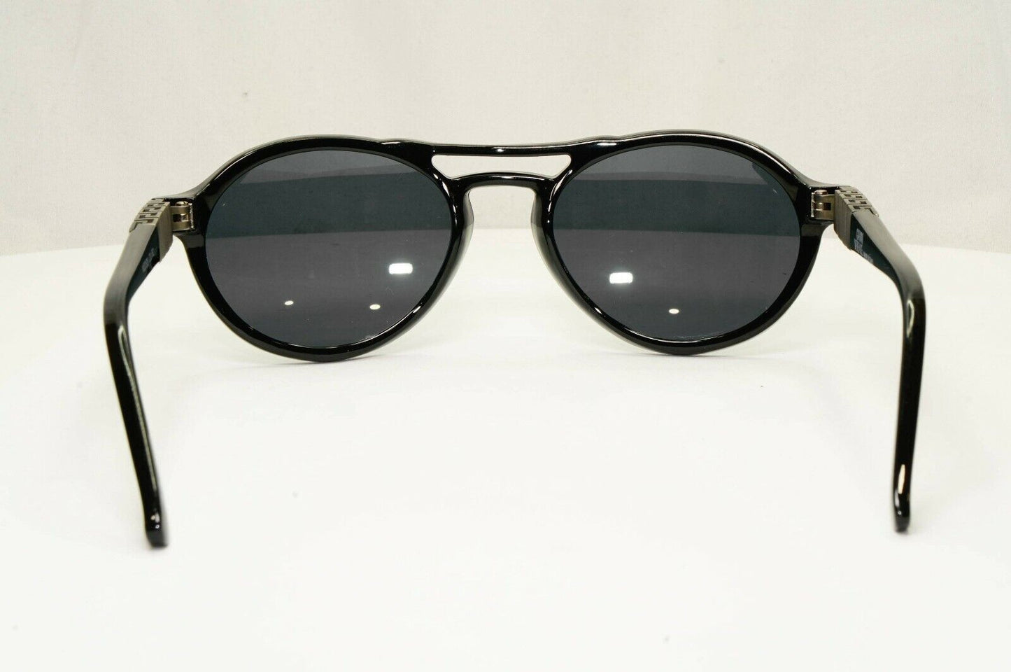 Gianni Versace 1996 Mens Vintage Black Pilot Sunglasses Meander MOD 535 COL 852