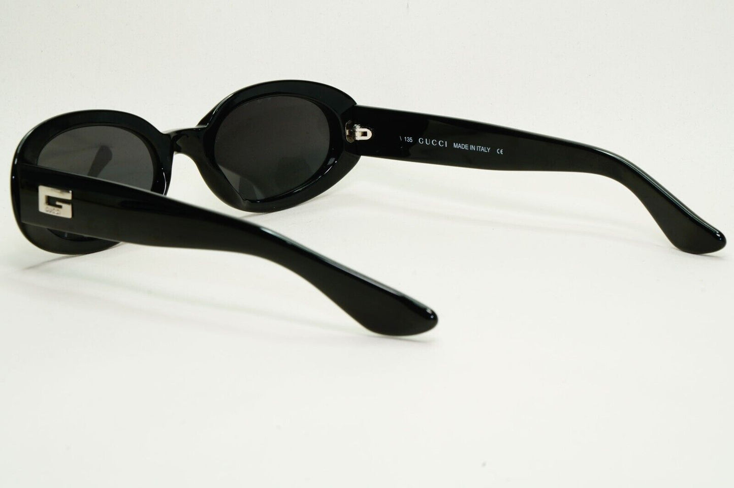 Gucci Sunglasses 1997 Vintage Oval Black Grey GG 2419/N/S 9HH 51mm 120824