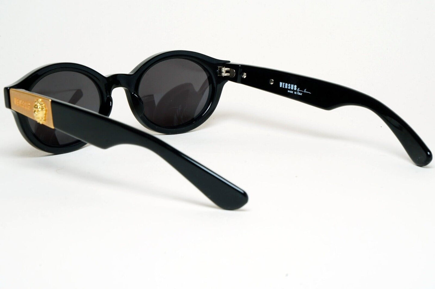 Versus Sunglasses 1996 by Gianni Versace Vintage Gold Lion Black MOD E09 COL 237