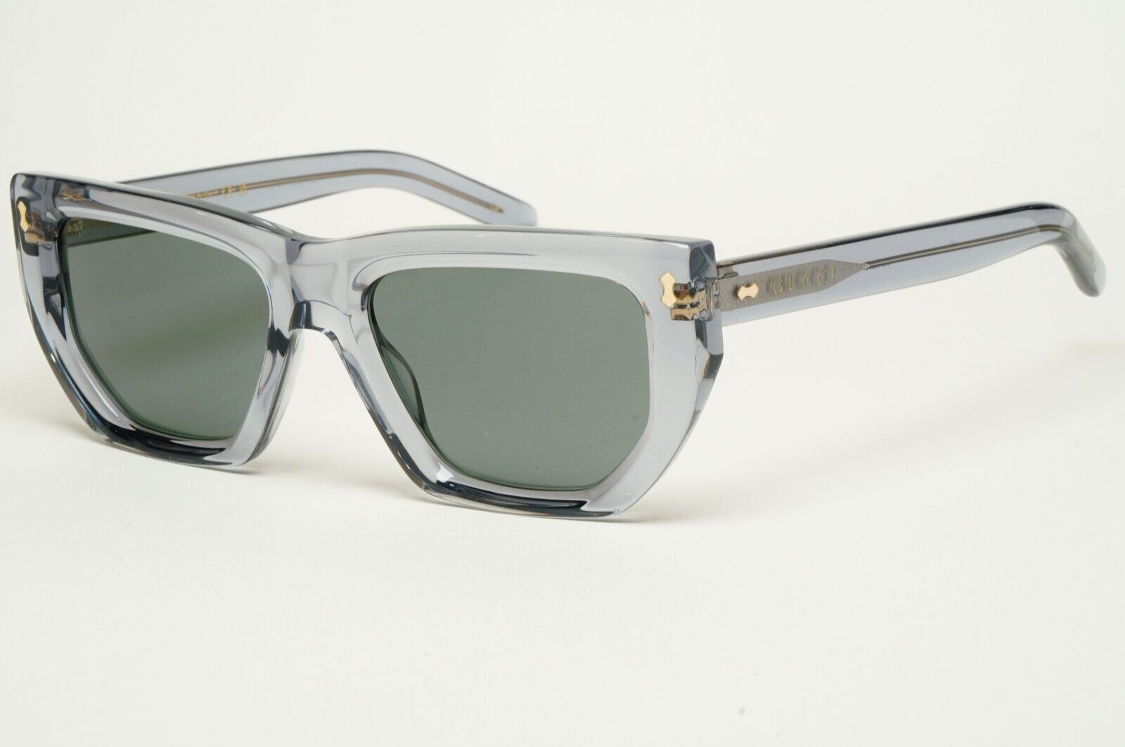 Gucci Sunglasses 2024 Grey Transparent Crystal Square GG1520S 004 53mm 180125