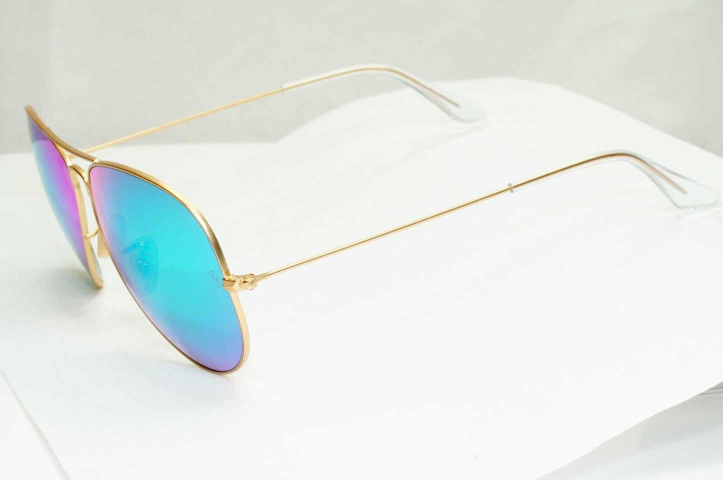 Ray-Ban Sunglasses Aviator Green Mirror Flash Gold Matte RB 3025  112/19 62mm