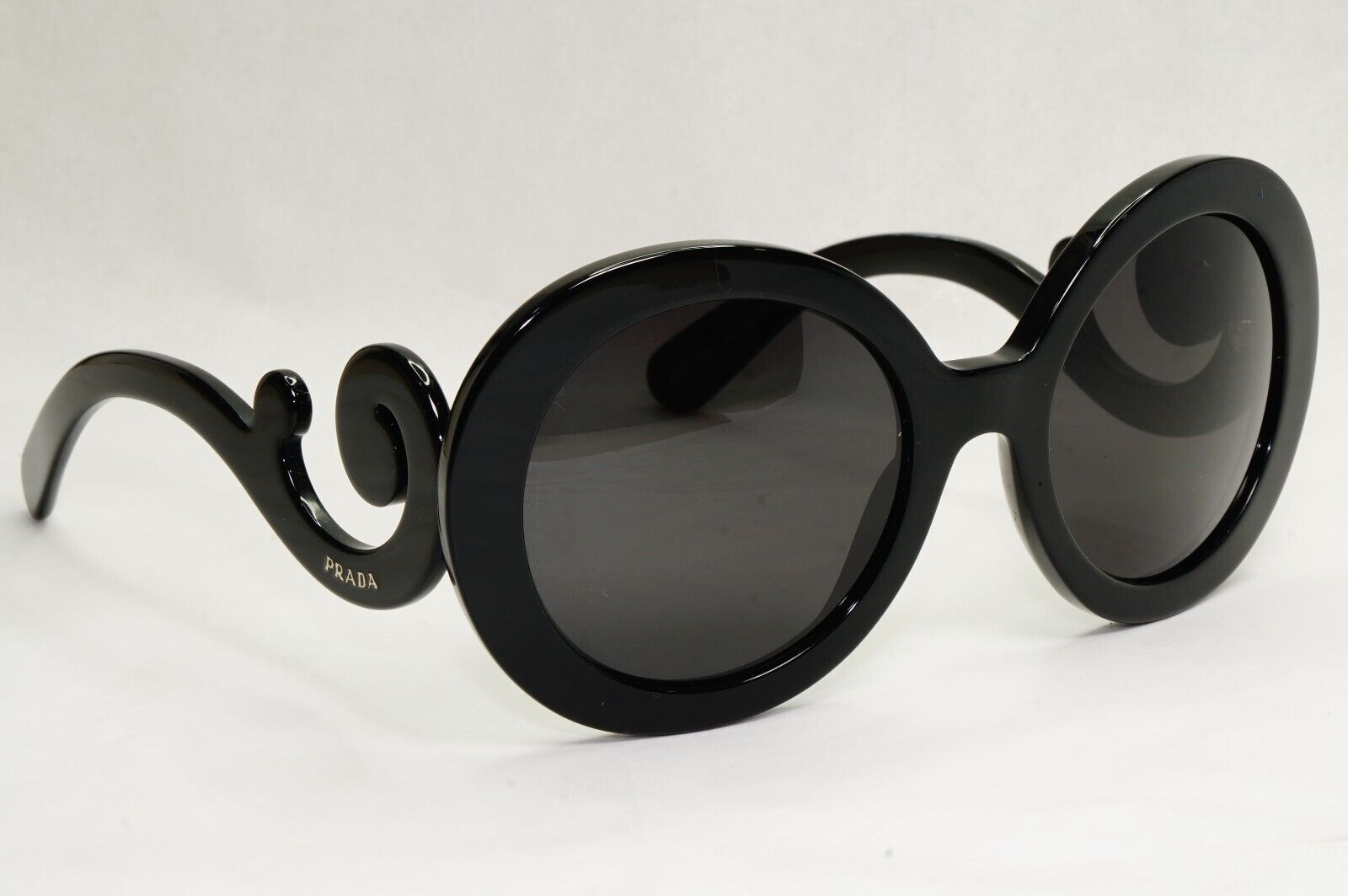 Prada Sunglasses Baroque Swirl Round Black PR27NS SPR 27N 1AB-3M1 180324