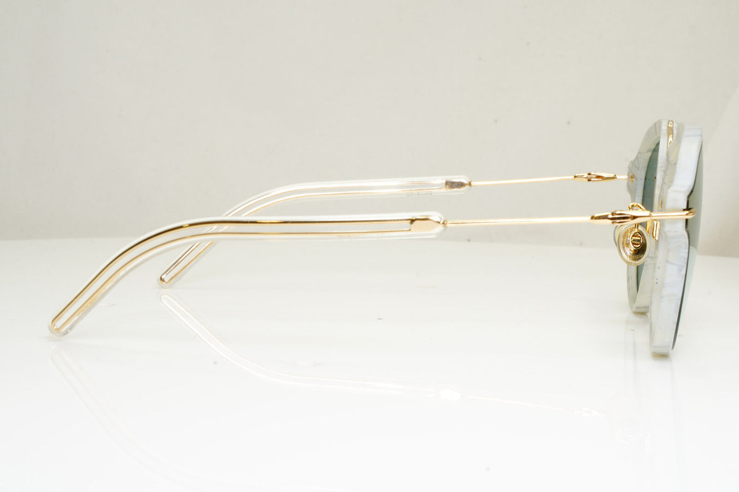 Authentic DIOR Womens Mirror Boxed Sunglasses Gold Square Eclat GBZ0J 29110