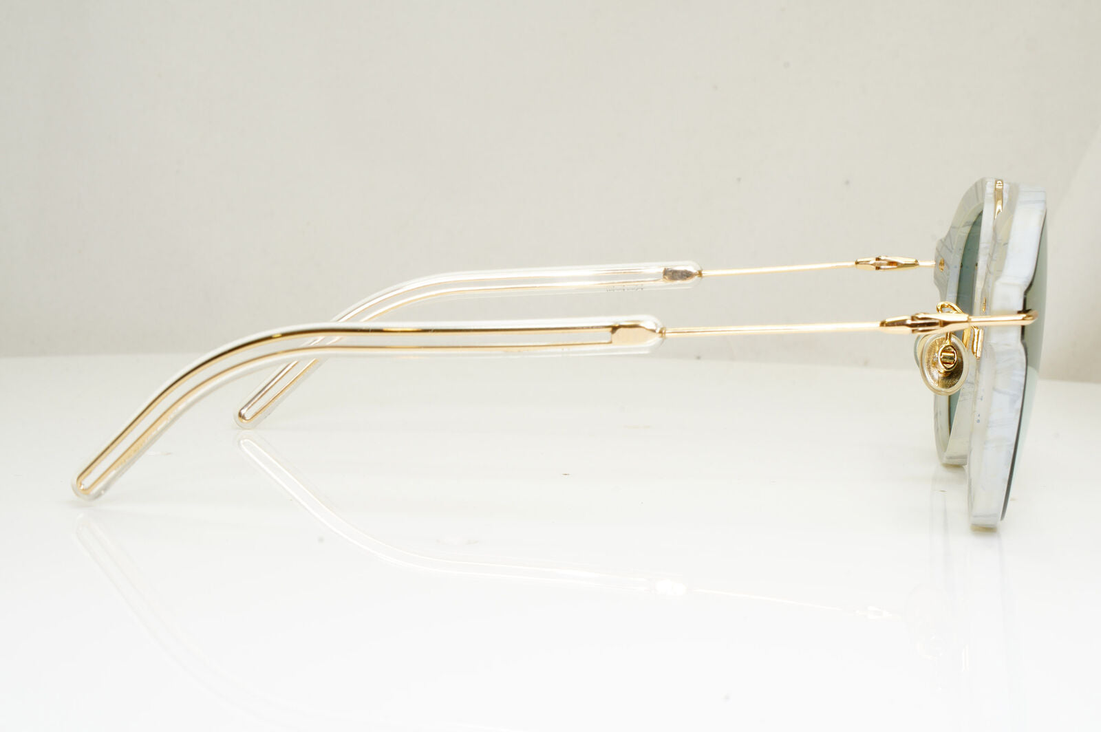 Authentic DIOR Womens Mirror Boxed Sunglasses Gold Square Eclat GBZ0J 29110