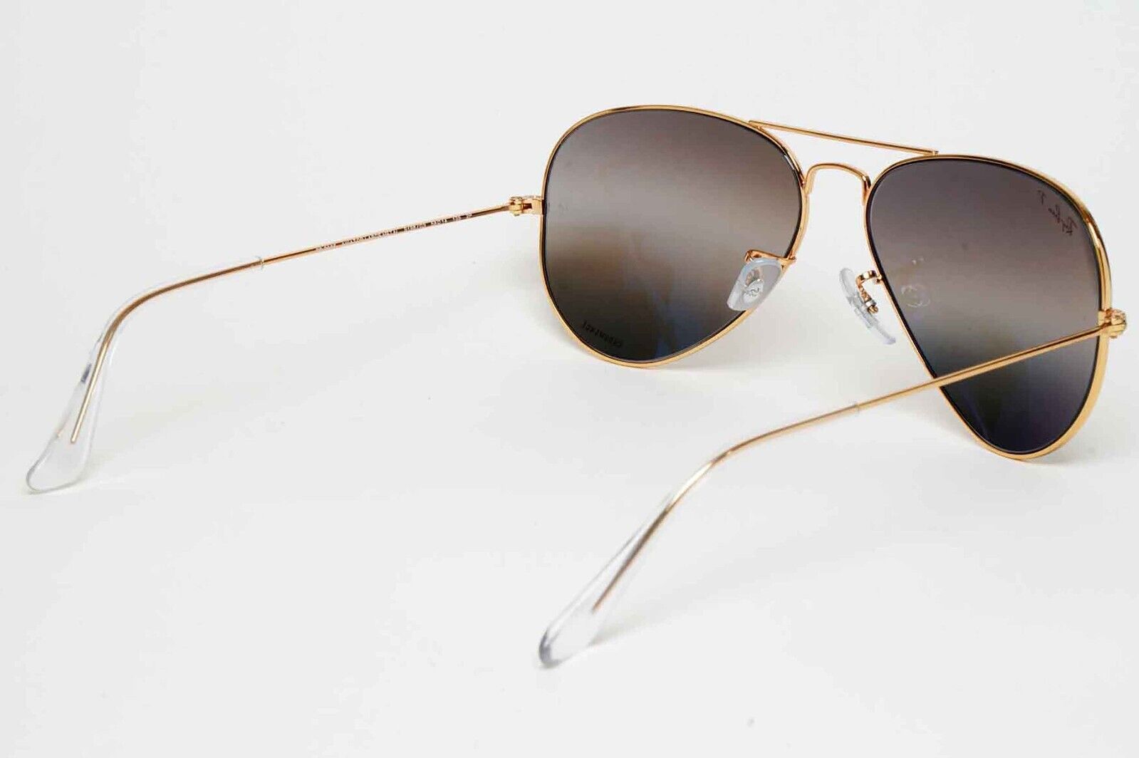 Ray-Ban Sunglasses Aviator Polarised Chromance Gold Silver RB 3025 9196/G3 58mm