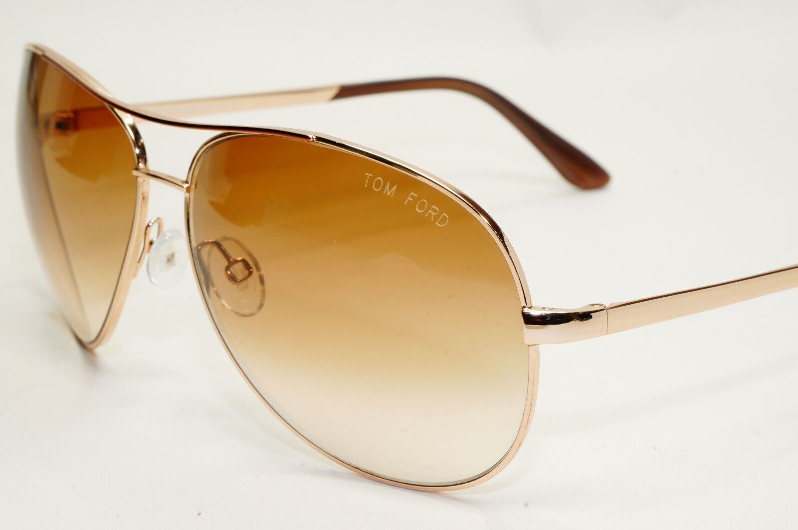 Tom Ford Sunglasses Charles Gold Pilot Brown Gradient FT0035 TF 35 772 091124