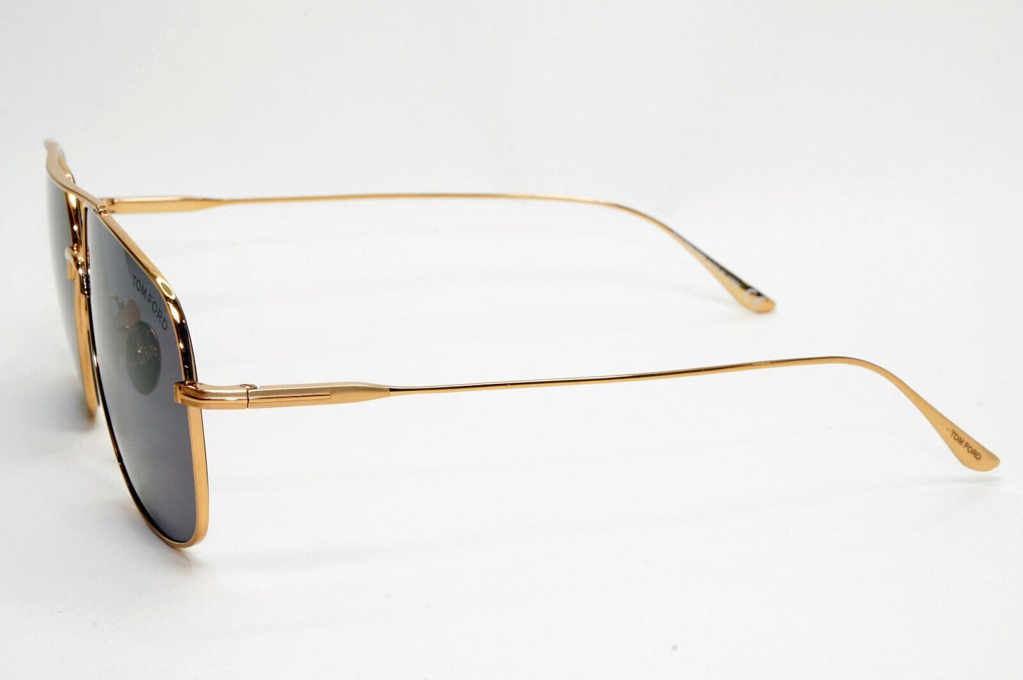 Tom Ford Sunglasses John-02 Titanium Gold Grey Pilot Navigator TF 746-D 30A 63mm