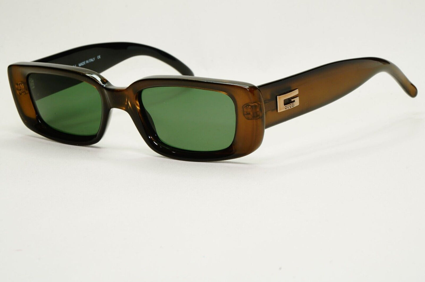 Gucci Sunglasses 1996 Vintage Brown Green Square GG 2409/N/S 4NR 49mm 230924