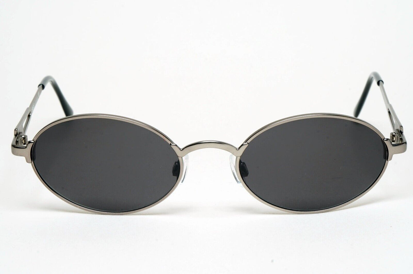 Versus Sunglasses 1996 by Gianni Versace Vintage Gunmetal Oval MOD R11 COL 948