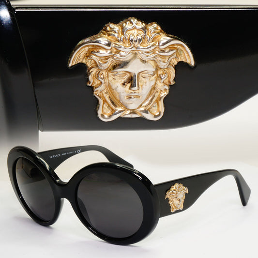 Versace Sunglasses Black Gold Large Medusa Oversized MOD VE 4298 GB1/11 180224