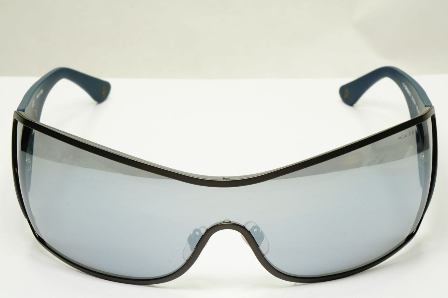 Police Sunglasses Silver Shield Visor Large Blue Origins 9 S8103V COL 627X