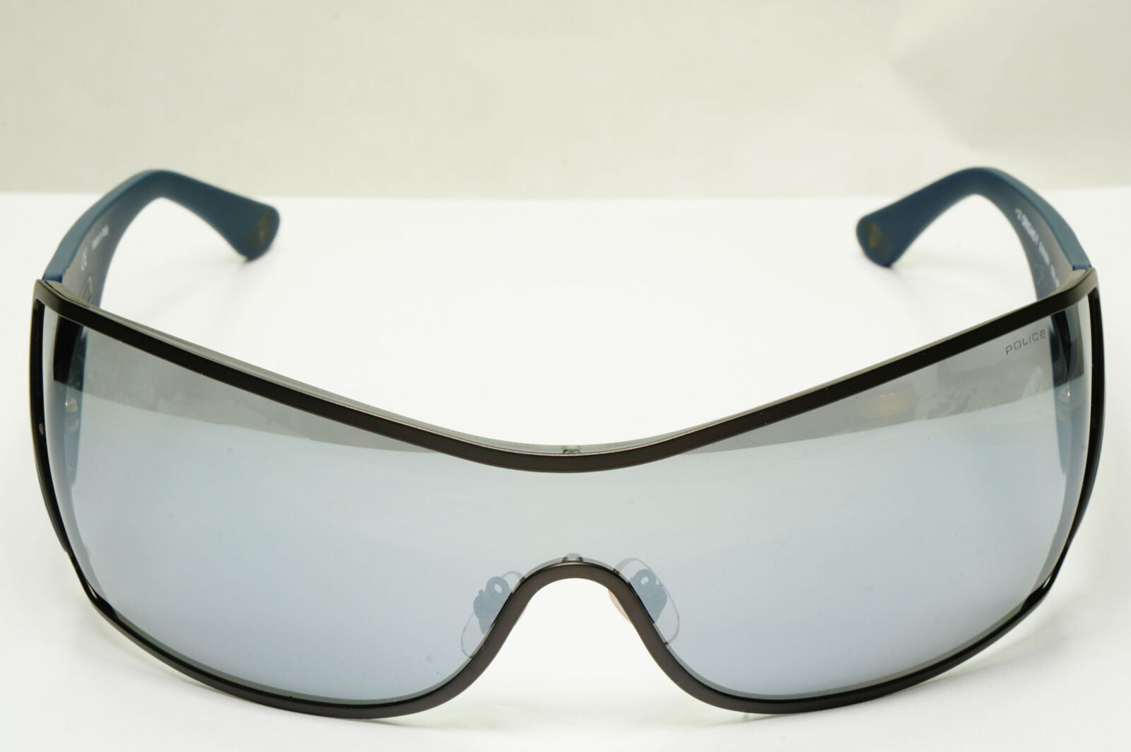 Police Sunglasses Silver Shield Visor Large Blue Origins 9 S8103V COL 627X