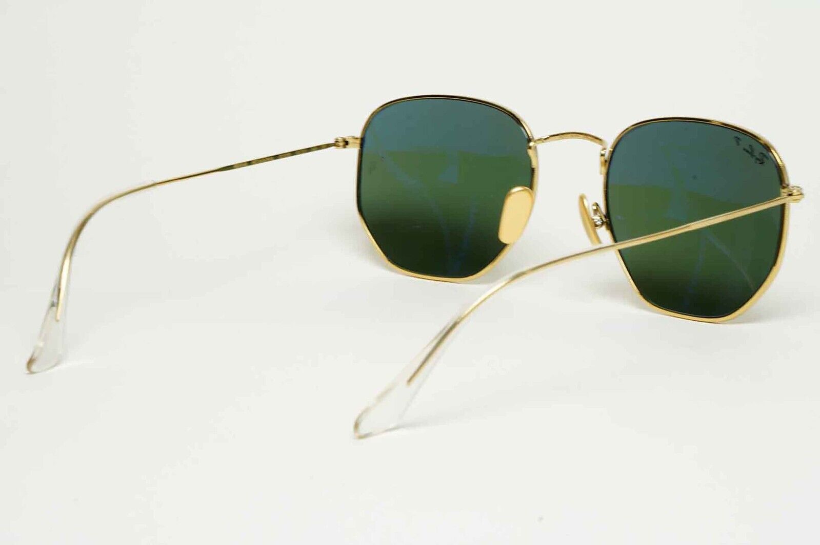 Ray-Ban Sunglasses Hexagonal Titanium Polarised Gold Green RB 8148 9216/58 54mm
