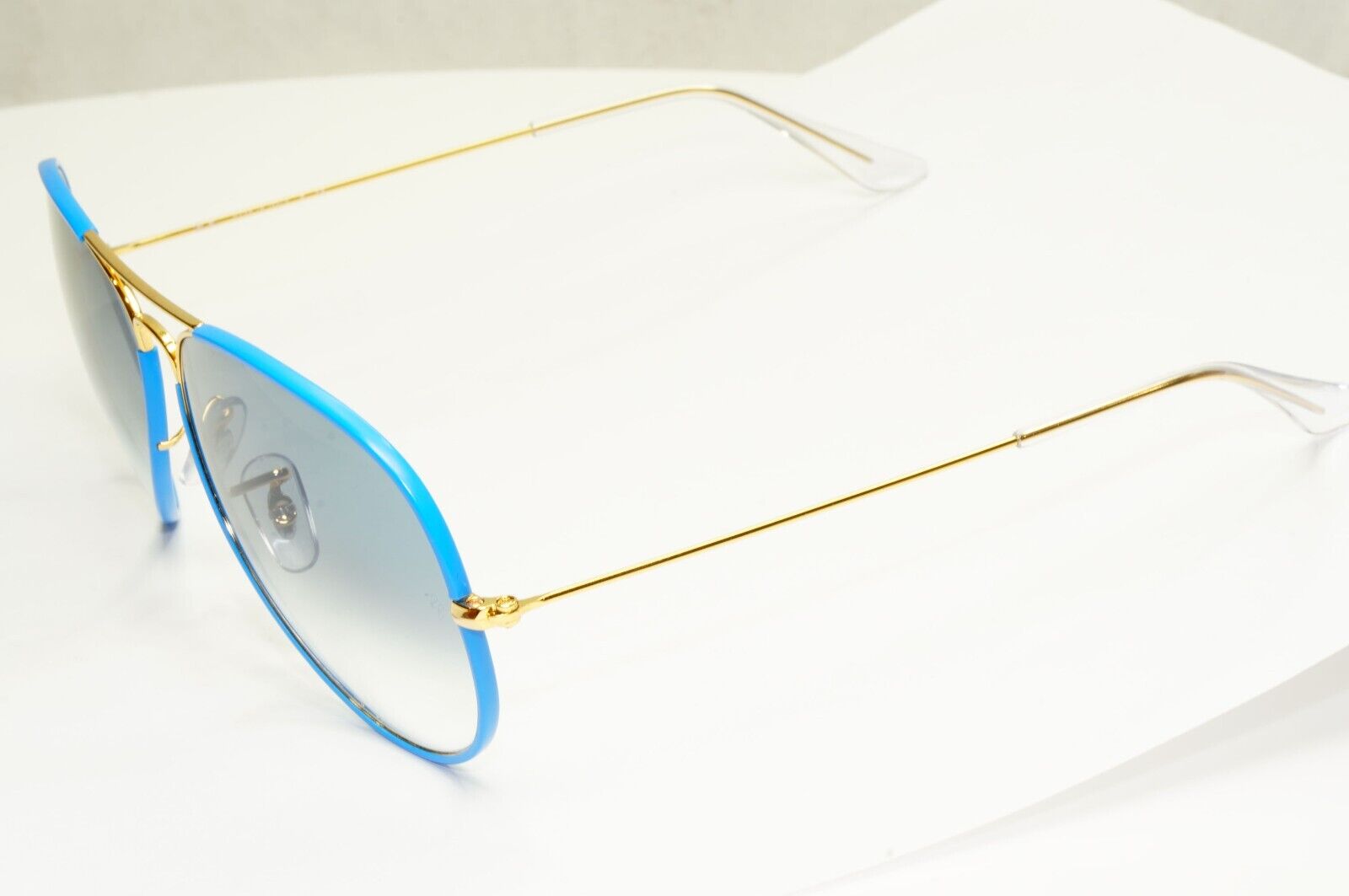 Ray-Ban Sunglasses Aviator Blue Gold Gradient RB 3025-JM Full Color 9196/3F 62mm