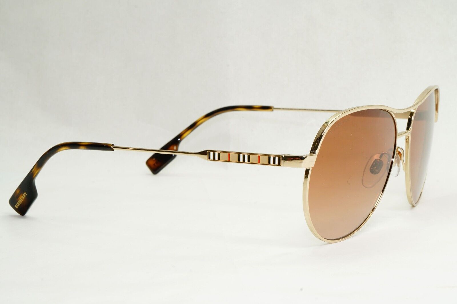 Burberry Sunglasses Gold Pilot Tara Metal Brown Gradient BE 3122 1109/13 59mm