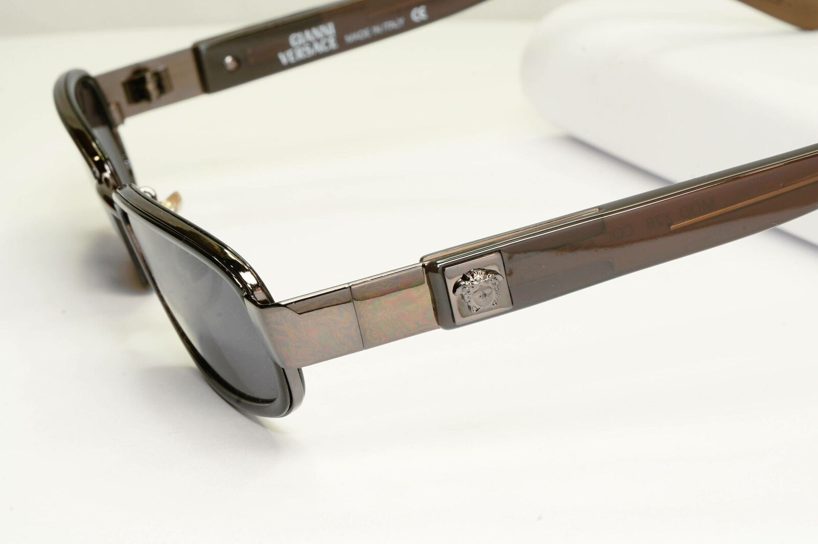 Gianni Versace 1996 Vintage Brown Gunmetal Medusa Sunglasses MOD X29 COL A34