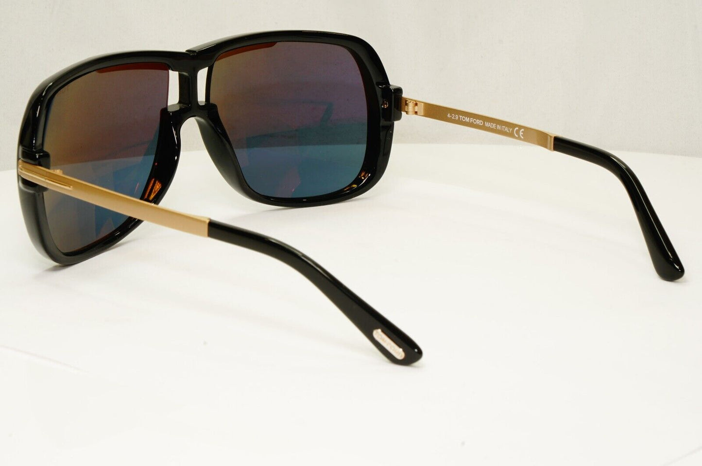 Tom Ford Sunglasses Caine Black Gold Grey Square Mens FT0800 TF800 01A 62mm