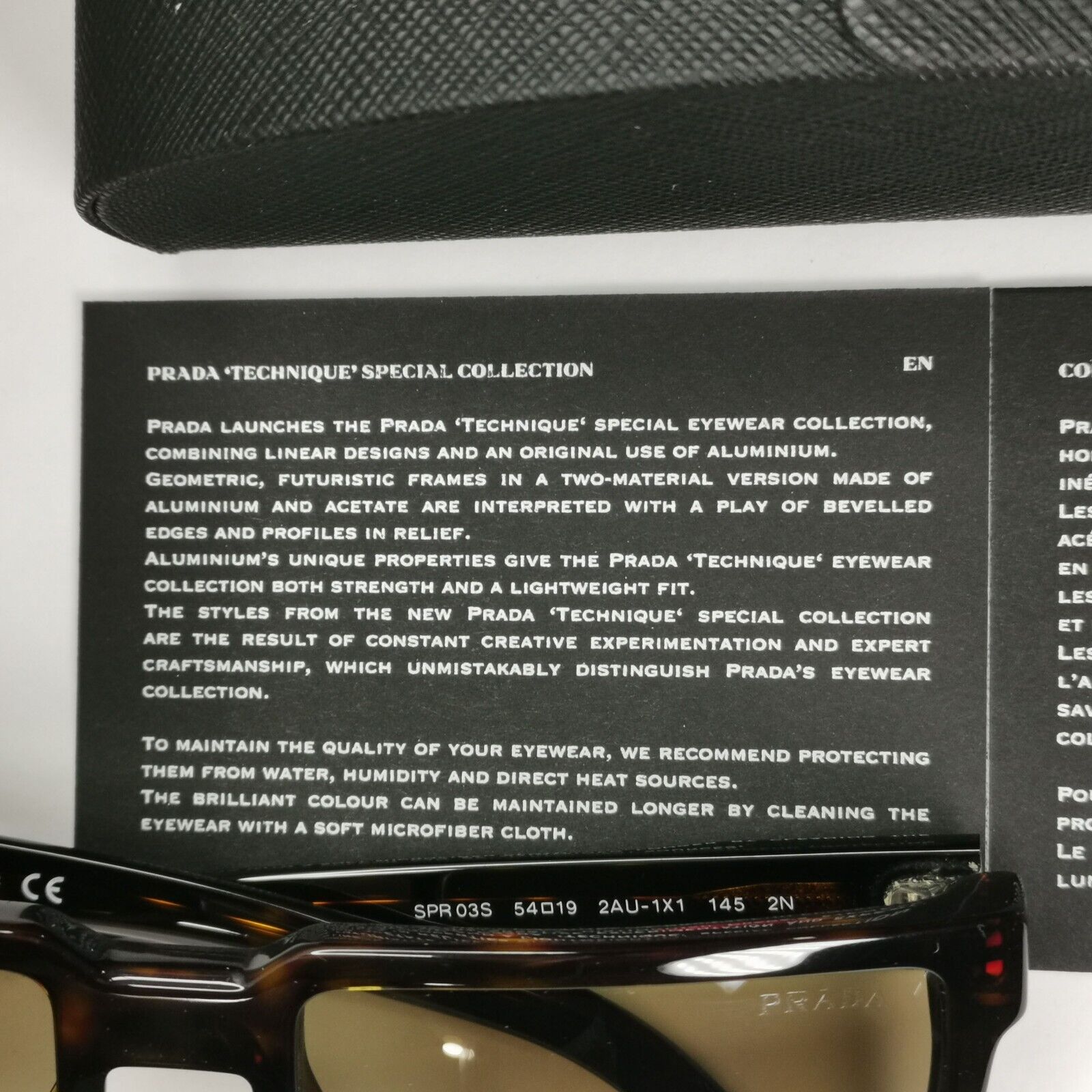 Prada Sunglasses Technique Brown Tortoiseshell Square PR03SS SPR 03S 2AU-1X1