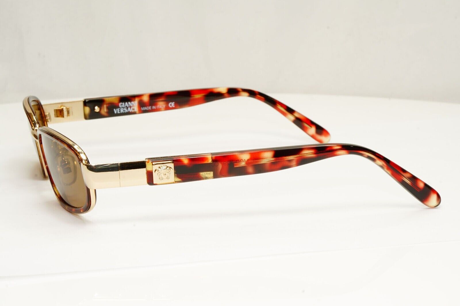 Gianni Versace 1996 Vintage Brown Gold Medusa Metal Sunglasses MOD X29 COL A11