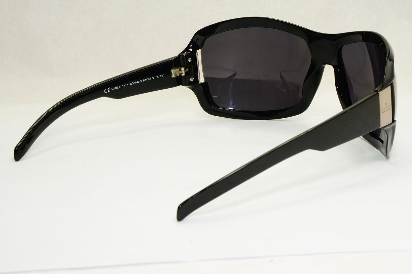 Gucci Sunglasses 2005 Monogram Black Oversized Wrap GG 1546/S BKKR7 180224