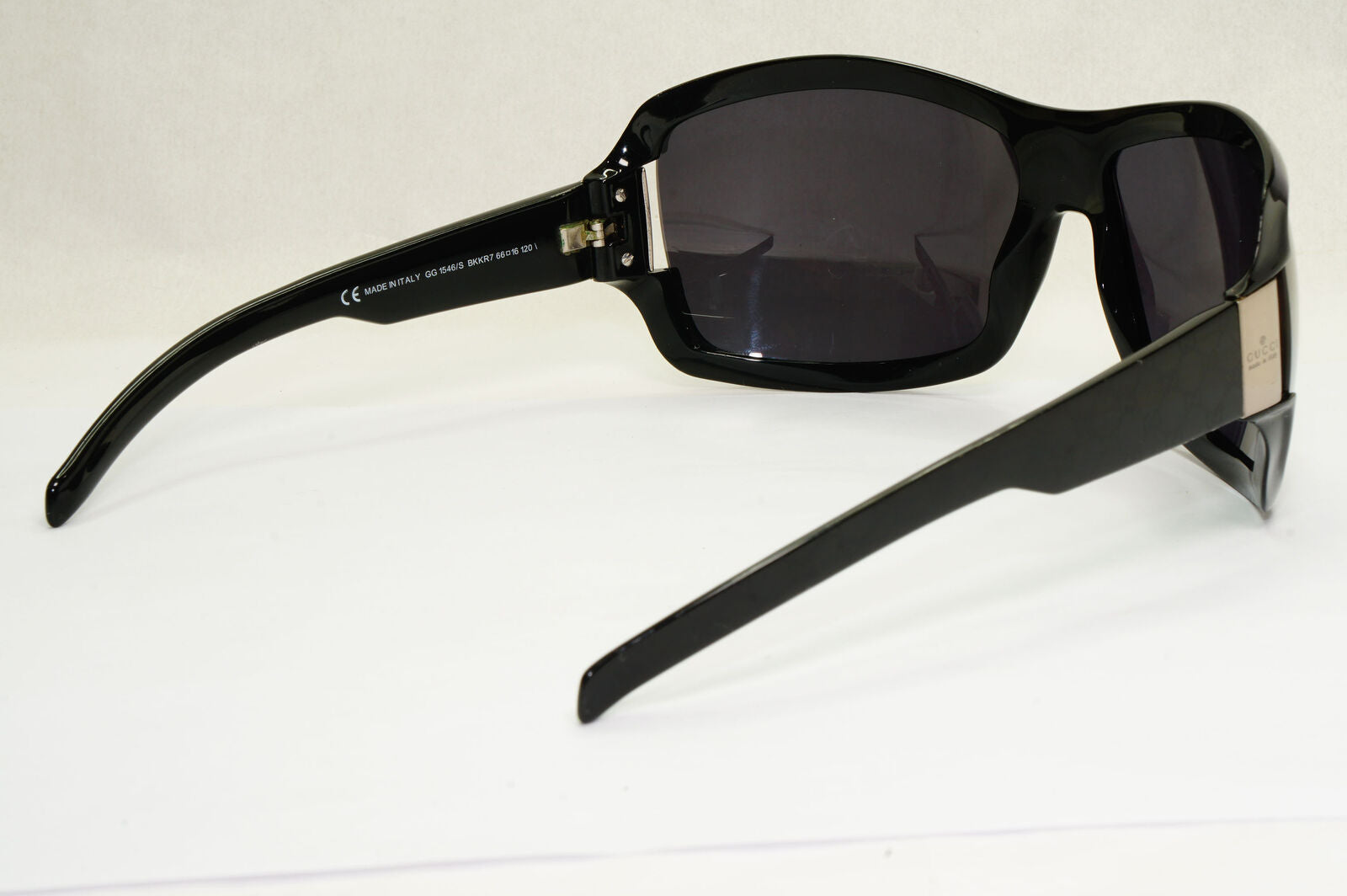 Gucci Sunglasses 2005 Monogram Black Oversized Wrap GG 1546/S BKKR7 180224
