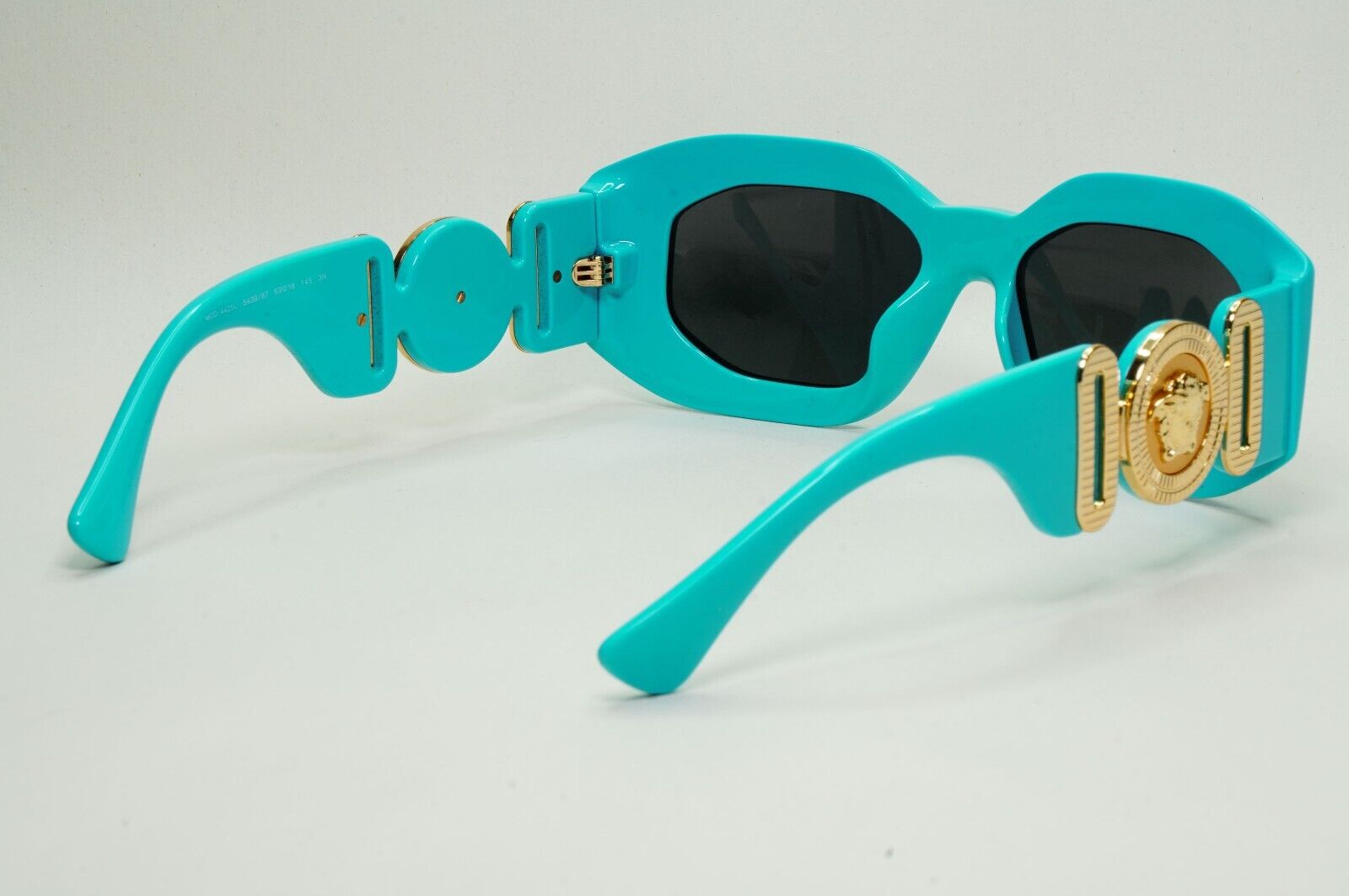 Versace Sunglasses Azure Gold Medusa Biggie Square MOD VE 4425U 5439/87 53mm